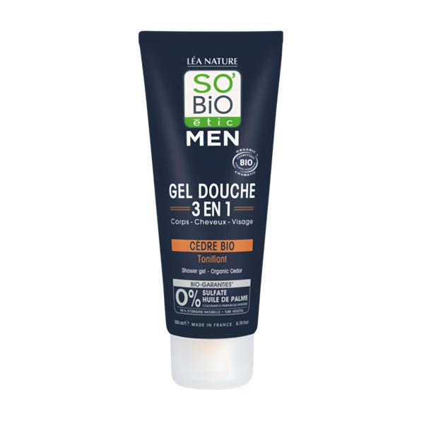 SO’BiO étic Gel sprchový Men 3v1 BIO — tonizující cedr