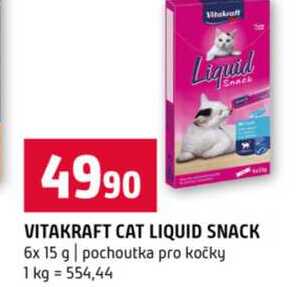 VITAKRAFT CAT LIQUID SNACK 6x 15 g pochoutka pro kočky