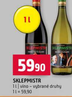 SKLEPMISTR 1l víno vybrané druhy