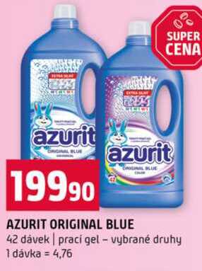 AZURIT ORIGINAL BLUE 42 dávek prací gel vybrané druhy 
