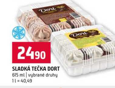 SLADKÁ TEČKA DORT 615 ml vybrané druhy