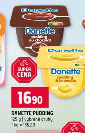 DANETTE PUDDING 125 g vybrané druhy 