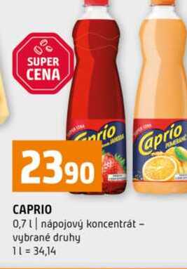 CAPRIO 0,7l nápojový koncentrát vybrané druhy 
