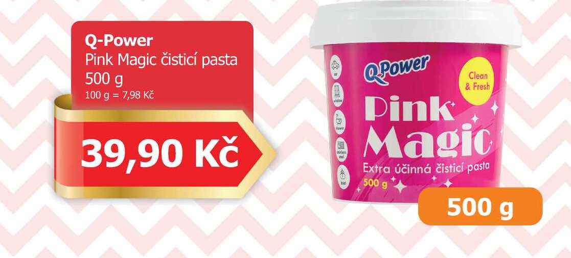 Q-Power Pink Magic čisticí pasta 500 g