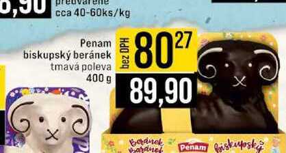 Penam biskupský beránek tmavá poleva 400 g