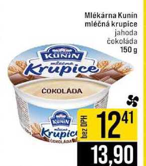 Mlékárna Kunin mléčná krupice jahoda čokoláda 150 g 