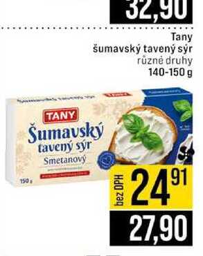 Tany šumavský tavený sýr různé druhy 140-150 g