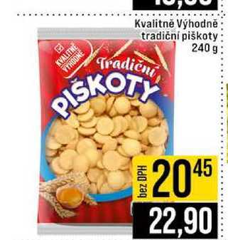 Kvalitně Výhodně tradiční piškoty 240g