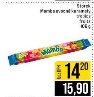 Storck Mamba ovocné karamely tropics fruits 106g