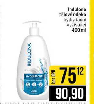 Indulona tělové mléko hydratačni vyživující 400 ml 