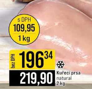 Kuřecí prsa natural 2kg 