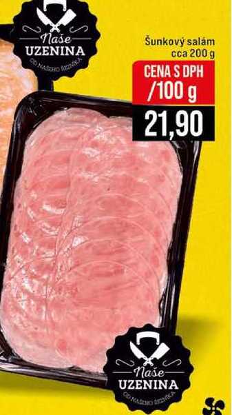 Šunkový salám cca 200 g 100g