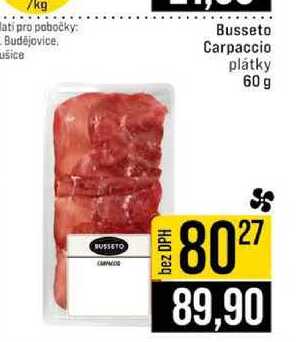 Busseto Carpaccio plátky 60 g