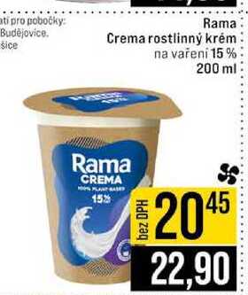 Rama Crema rostlinný krém na vaření 15% 200 ml 