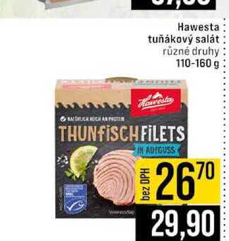 Hawesta tuňákový salát různé druhy 110-160 g 