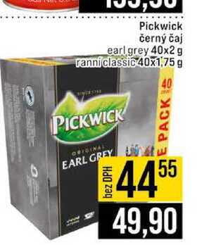 Pickwick černý čaj earl grey 40x2 g ranni classic 40x1.75 g