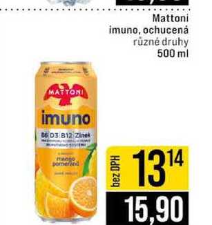 Mattoni imuno, ochucená různé druhy 500 ml