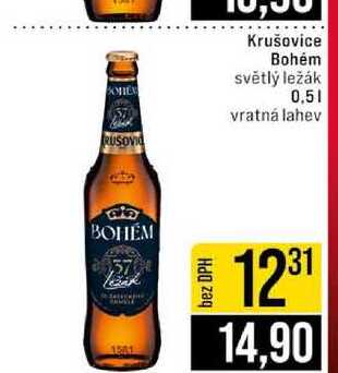 Krušovice Bohém světlý ležák 0,5l