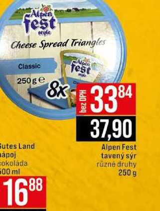Alpen Fest tavený sýr různé druhy 250 g 