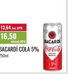 BACARDÍ COLA 5% 250ml