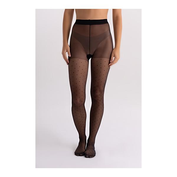 Nadotec Vzorované s tečkou | TEČKA | vel. 2S | 20 DEN | černá