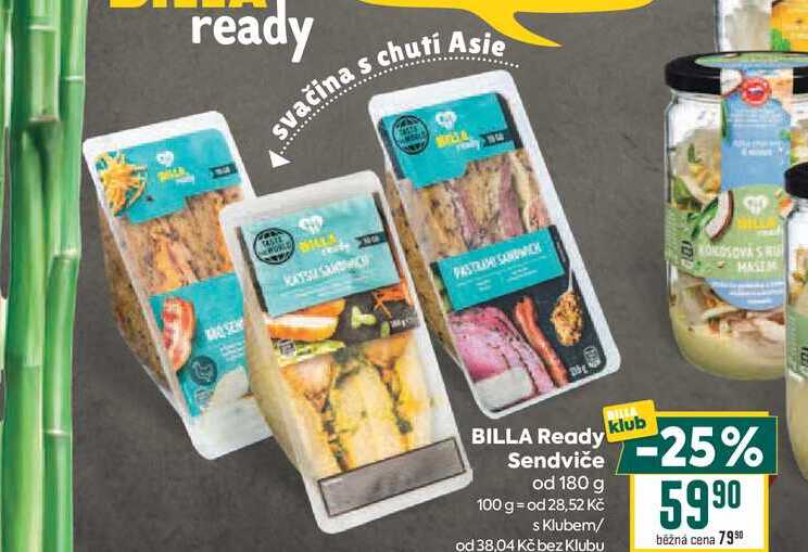 BILLA Ready Sendviče od 180 g