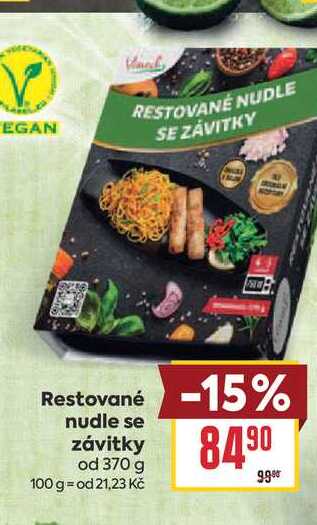 Restované nudle se závitky od 370 g 