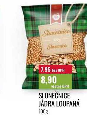 SLUNEČNICE JÁDRA LOUPANÁ 100g 