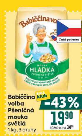 Babiččina klub volba Pšeničná mouka světlá 1 kg