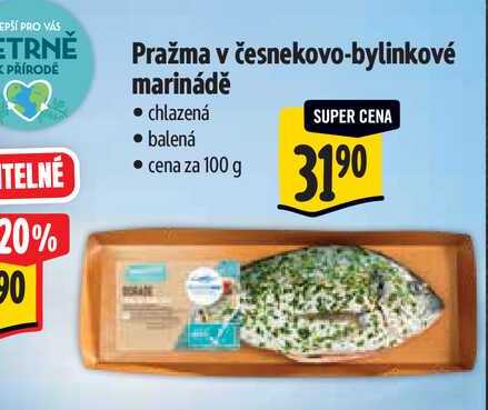 Pražma v česnekovo-bylinkové marinádě 100 g
