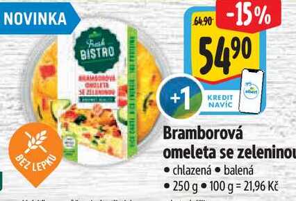   Bramborová omeleta se zeleninou  250 g