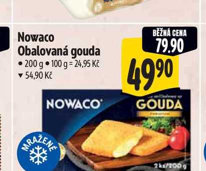 Nowaco Obalovaná gouda 200 g 