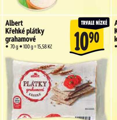 Albert Křehké plátky grahamové 70 g