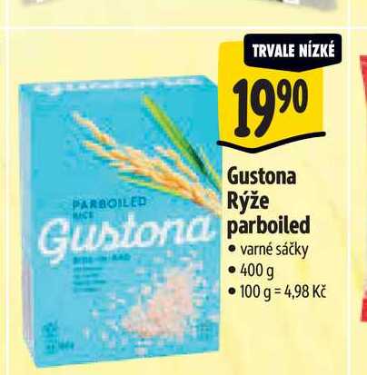   Gustona Rýže  parboiled varné sáčky  400 g  