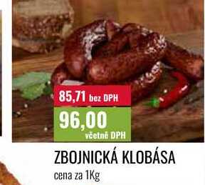 ZBOJNICKÁ KLOBÁSA cena za 1kg