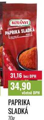 PAPRIKA SLADKÁ 70g 