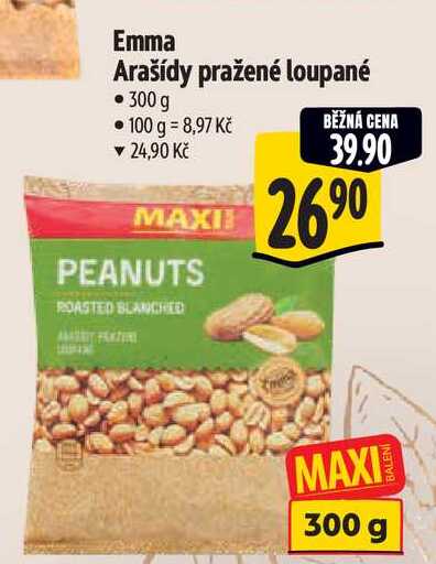 Emma Arašídy pražené loupané  300 g 
