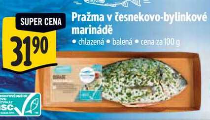 Pražma v česnekovo-bylinkové marinádě, cena za 100 g