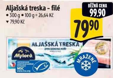 Aljašská treska - filé, 300 g