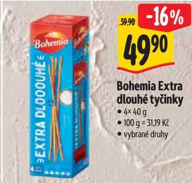 Bohemia Extra dlouhé tyčinky, 4x 40 g 