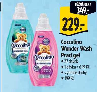 Coccolino Wonder Wash Prací gel, 37 dávek