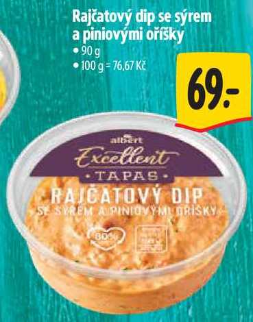 Rajčatový dip se sýrem a piniovými oříšky, 90 g