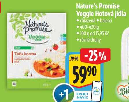 Nature's Promise Veggie Hotová jídla, 400-430 g