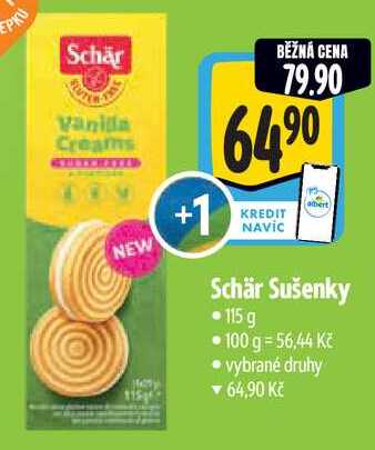 Schär Sušenky, 115 g 