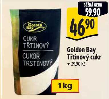 Golden Bay Třtinový cukr, 1 kg