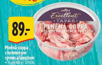 Plněná coppa skrémovým sýrem a lanýžem, 70 g