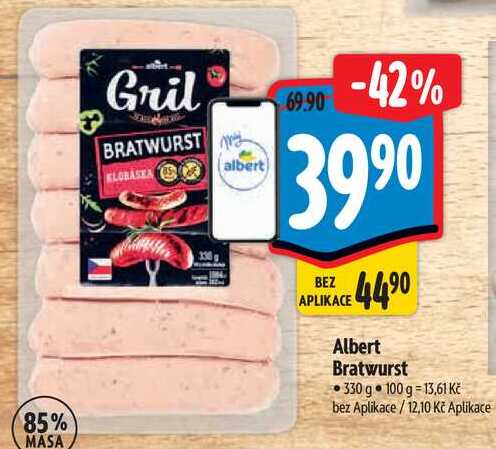 Albert Bratwurst, 330 g