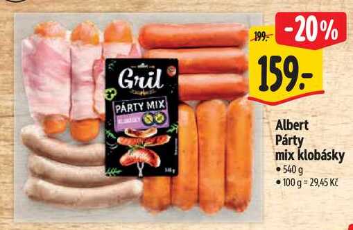 Albert Párty mix klobásky, 540 g 