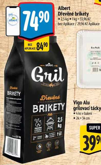 Albert Dřevěné brikety, 2,5 kg 