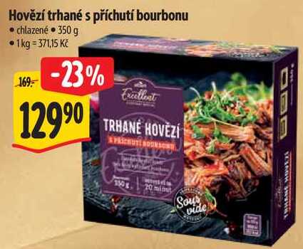 Hovězí trhané s příchutí bourbonu, 350 g